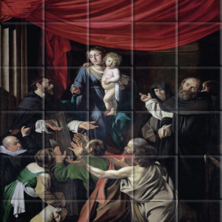 Caravaggio - Madonna of the Rosary (c. 1607)