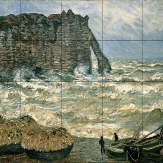 Claude Monet - Stormy Sea in Étretat
