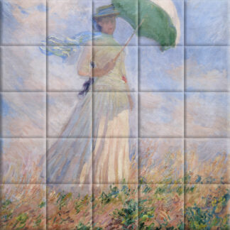 Claude Monet - Woman with a Parasol, Facing Right (1886)