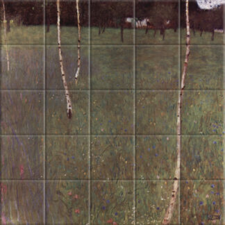 Gustav Klimt - Farmhouses With Birch Trees (1900)