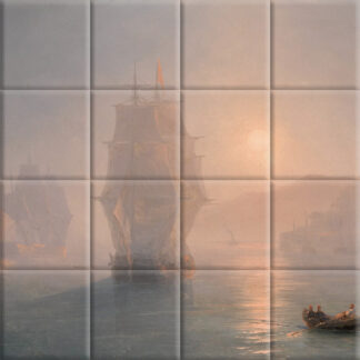 Ivan Aivazovsky - Ships On a Misty Morning (c. 1887)