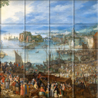 Jan Brueghel I - Great Fish Market (c. 1603)