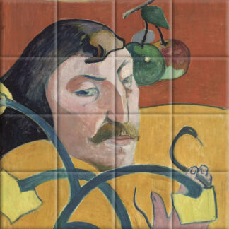 Self Portrait with Halo and Snake (1889)