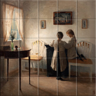 Interior with Two Girls (c. 1890–1910)