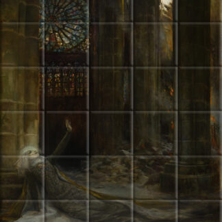 Interior of the Cathedral of Reims in Flames (1915)
